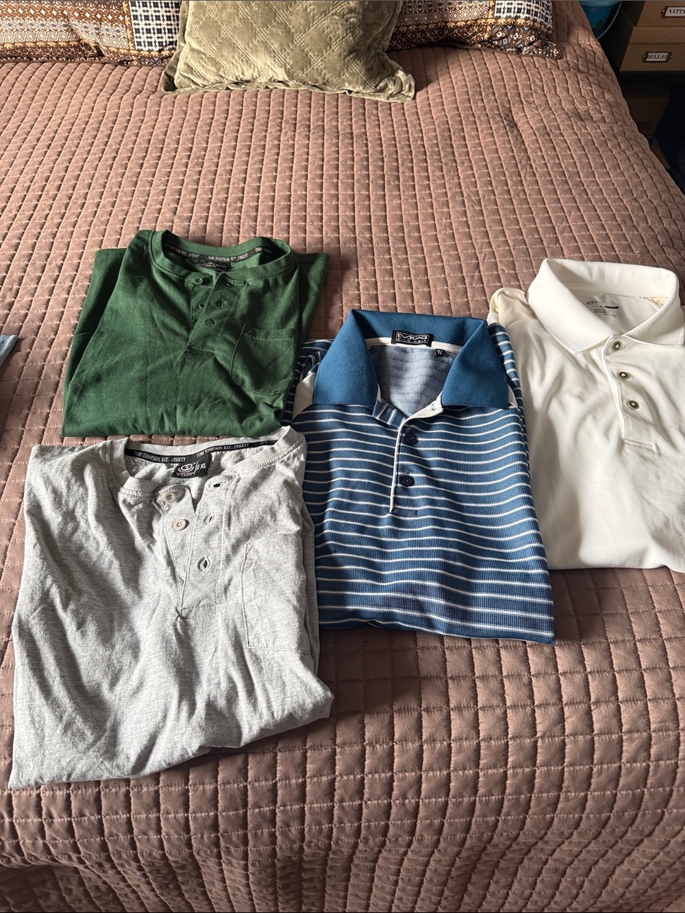 Men's Henley & Polo Shirt Set - Classic Casual Styles